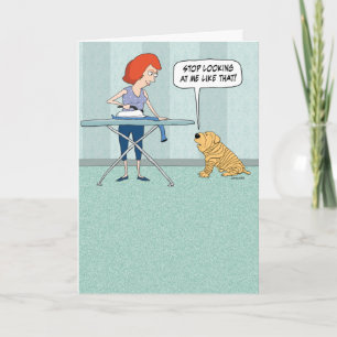 Funny Wrinkly Shar-Pei Dog Birthday Card Kaart
