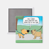 Funny Wrinkly Shar-Pei Dog Fridge Magnet (Voorkant / Achterkant)