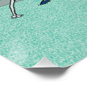 Funny Wrinkly Shar-Pei Dog Suspicious of Iron Poster (Hoek)