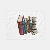 Funny Writer Author Writing I Write Books Fleece Deken (Voorkant (Horizontaal))
