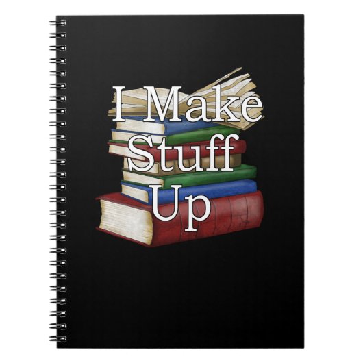Funny Writer Author Writing I Write Books Notitieboek (Voorkant)