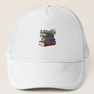 Funny Writer Author Writing I Write Books Trucker Pet
