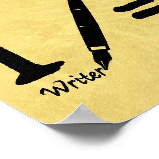 Funny Writer Monkey Typewriter-vergelijking Poster (Hoek)