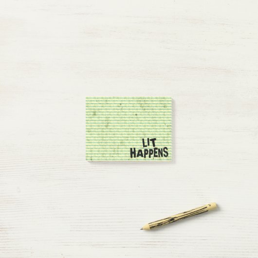 Funny Writer Reader Lit gebeurt Post-it® Notes (Op bureau)