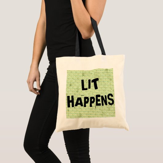 Funny Writer Reader Lit gebeurt Tote Bag (Voorkant (product))
