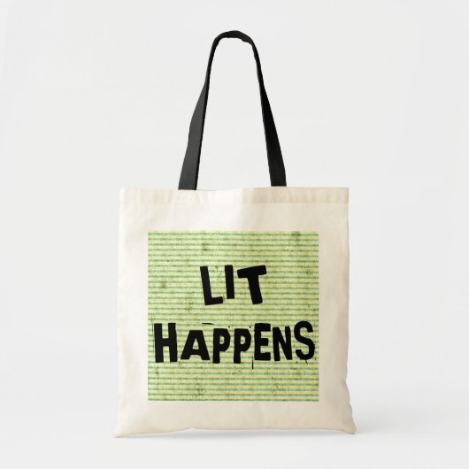 Funny Writer Reader Lit gebeurt Tote Bag (Voorkant)