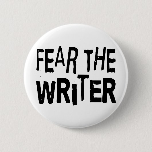Funny Writer Ronde Button 5,7 Cm (Voorkant)