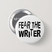 Funny Writer Ronde Button 5,7 Cm (Voorkant /achterkant)