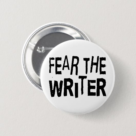 Funny Writer Ronde Button 5,7 Cm (Voorkant /achterkant)