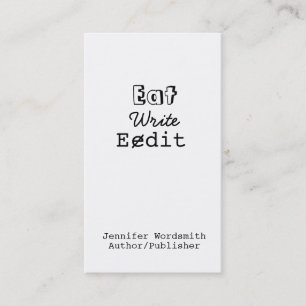 Funny Writer Visitekaartjes schrijven bewerken