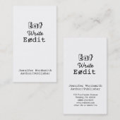 Funny Writer Visitekaartjes schrijven bewerken (Voorkant / Achterkant)