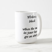 Funny writer's block small voices mok (Voorkant rechts)