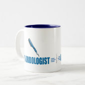 Funny Writer's Tweekleurige Koffiemok (Voorkant links)