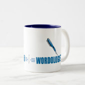 Funny Writer's Tweekleurige Koffiemok (Voorkant rechts)