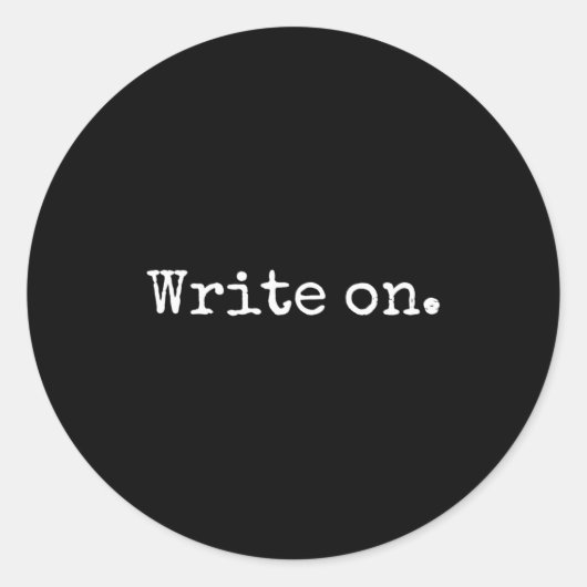 Funny Writing On Novelty Writing Writers Journalis Ronde Sticker (Voorkant)