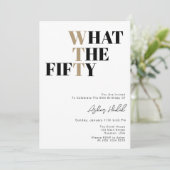 Funny WTF Adult 50th Birthday  Kaart (Staand voorkant)