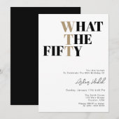 Funny WTF Adult 50th Birthday  Kaart (Voorkant / Achterkant)