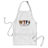 Funny WTF Wine Turkey Family Thanksgiving Standaard Schort (Voorkant)