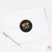 Funny Wtf Wine Turkey Football Thanksgiving Dinner Ronde Sticker (Envelop)