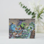 Funny Wyed Green Witch Briefkaart (Staand voorkant)