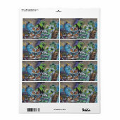 Funny Wyed Green Witch Etiket (Full Sheet)