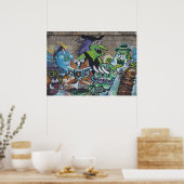 Funny Wyed Green Witch Poster (Keuken)