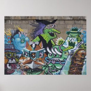 Funny Wyed Green Witch Poster