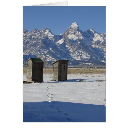 Funny Wyoming Outhouse Deluxe All Occasion (Voorkant)