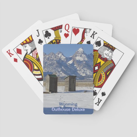 Funny Wyoming Outhouse Deluxe Pokerkaarten (Achterkant)