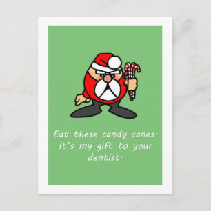 Funny X-mas Briefkaart Rude Santa