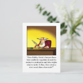 Funny X-mas Briefkaart Santa's Advocaten (Staand voorkant)