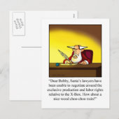 Funny X-mas Briefkaart Santa's Advocaten (Voorkant / Achterkant)