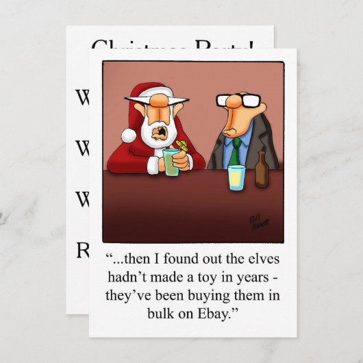 Funny X-mas feestdagen Kaart (Voorkant / Achterkant)