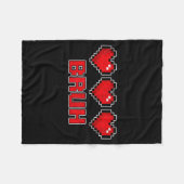 Funny Xel Hearts Gamer Bruh, Valentines Video Game Fleece Deken (Voorkant (Horizontaal))