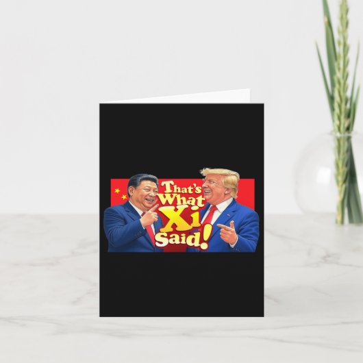 Funny Xi And Trump Laughing Shirt - That's What Sh Kaart (Voorkant)