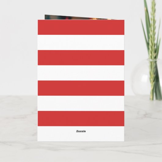 Funny Xmas Cats Lover Photo Red Meowy Christmas  Feestdagen Kaart (Achterkant)