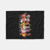 Funny Xmas Chicken Farmer Christmas Matching Famil Fleece Deken (Voorkant (Horizontaal))