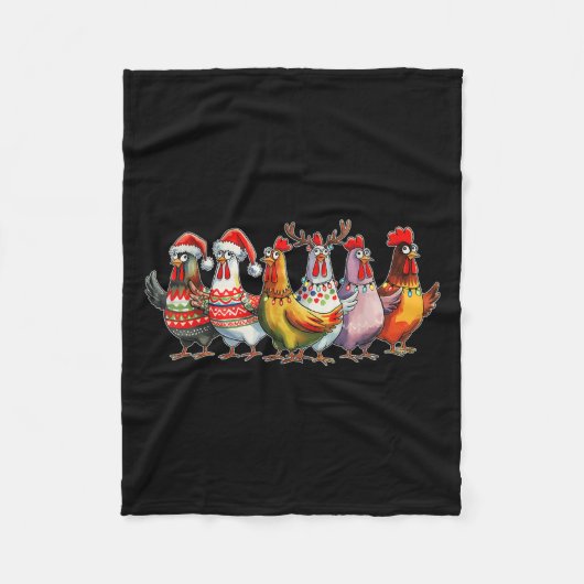 Funny Xmas Chicken Farmer Christmas Matching Famil Fleece Deken (Voorkant)