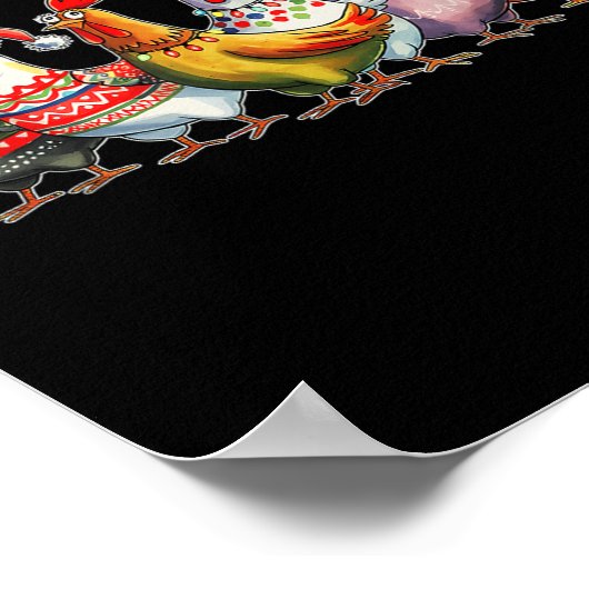 Funny Xmas Chicken Farmer Christmas Matching Famil Poster (Hoek)