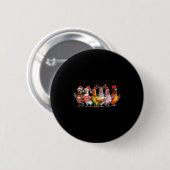 Funny Xmas Chicken Farmer Christmas Matching Famil Ronde Button 5,7 Cm (Voorkant /achterkant)