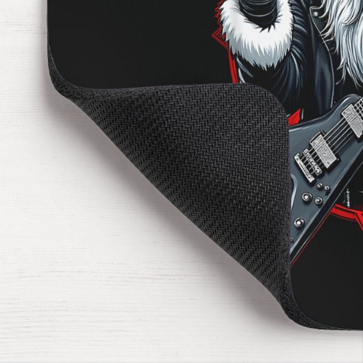 Funny Xmas Christmas Guitar Santa Sleigher Heavy M Muismat (Hoek)