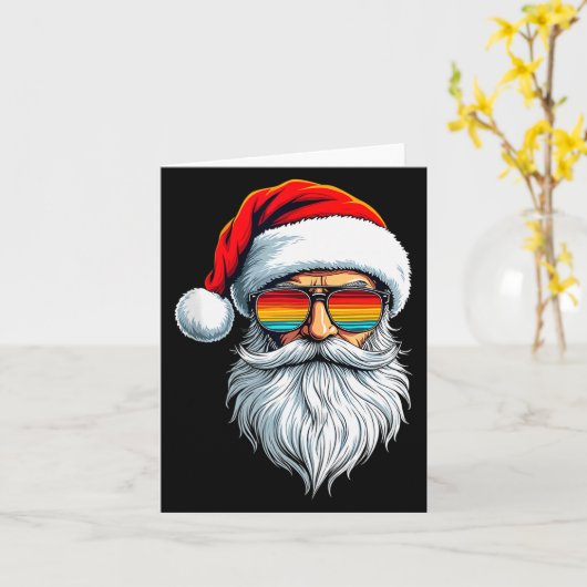 Funny Xmas Christmas In July Summer Santa Tank Top Kaart (Gele Bloem)