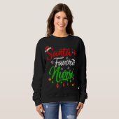 Funny Xmas de favoriete zuster Kerstmis van de ker Trui (Voorkant volledig)