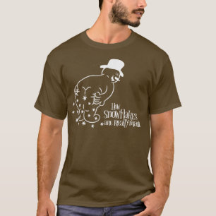 Funny Xmas design hoe snowflake echt gemaakt is T-shirt