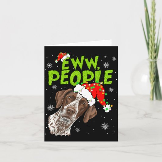 Funny Xmas Ew People Gsp Dogs Lover Pajamas Men Wo Kaart (Voorkant)