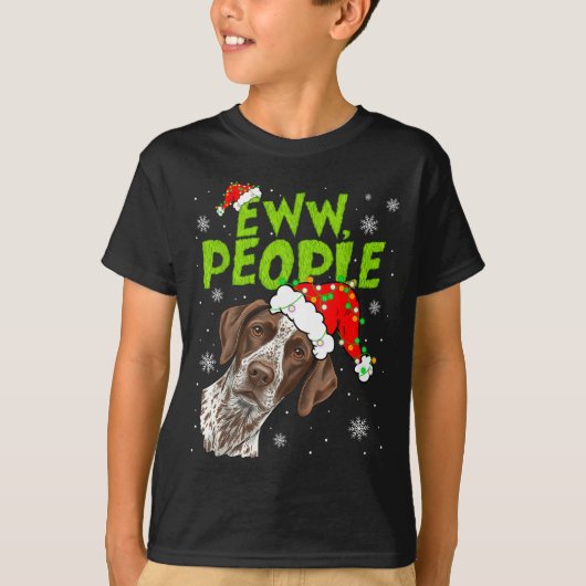 Funny Xmas Ew People Gsp Dogs Lover Pajamas Men Wo T-shirt (Voorkant)