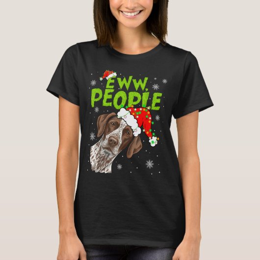 Funny Xmas Ew People Gsp Dogs Lover Pajamas Men Wo T-shirt (Voorkant)