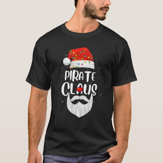 Funny Xmas familie komt overeen met Pirate Claus S T-shirt (Voorkant)
