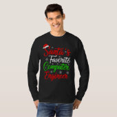 Funny Xmas Favoriete Computer Engineer Chri T-shirt (Voorkant volledig)