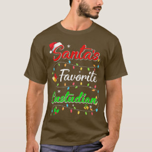 Funny Xmas Favoriete Custodian Kerstmis T- T-shirt